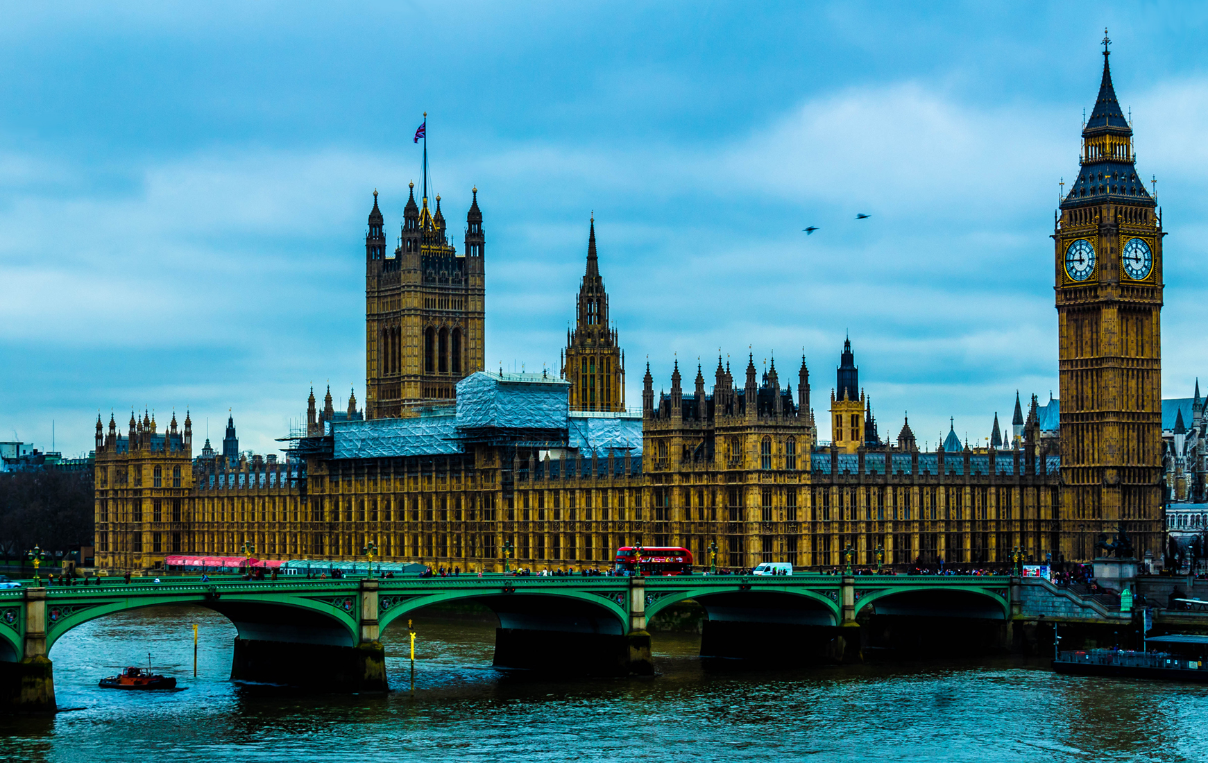 Photograph of Westminster Bridge and the Houses of Parliament