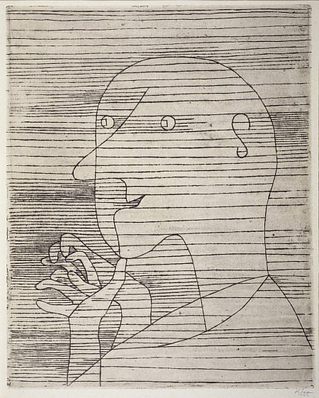 'Rechnender Greis' by Paul Klee. 