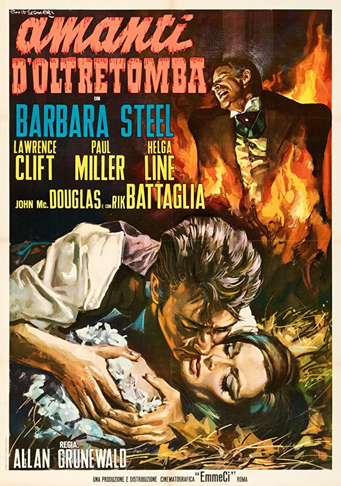 Poster from Italian vampire movie Amanti d’oltretomba / Nightmare Castle (Mario Caiano, 1965).