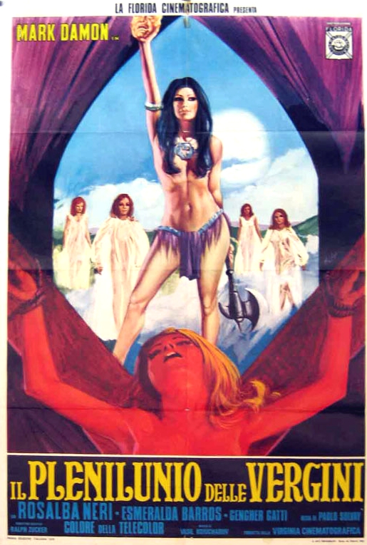 Poster from Il plenilunio delle vergini / The Devil’s Wedding Night (Luigi Batzella, 1973).