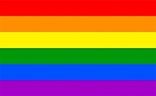 Contextual image of the rainbow peace flag