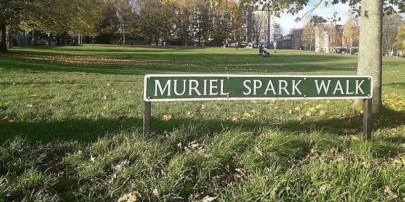 Image of Muriel Spark Walk Leamington Terrace Edinburgh. November 2020.