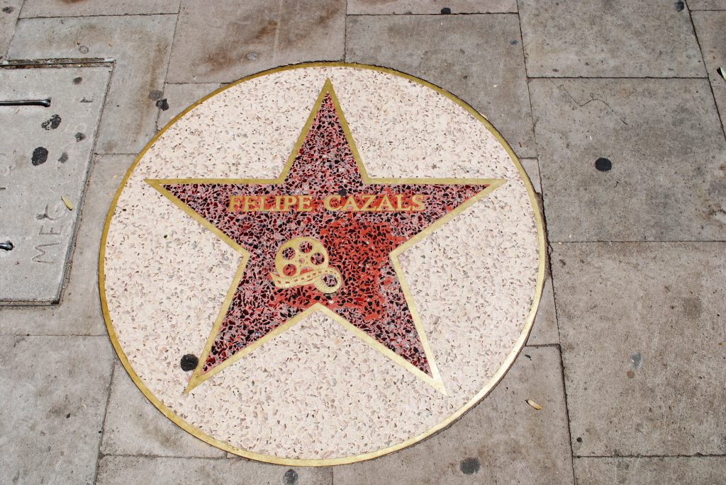 Felipe Cazals' star on Paseo de las Estrellas on Paseo Constitución in Victoria de Durango, Mexico [Photo via Wikimedia Commons]