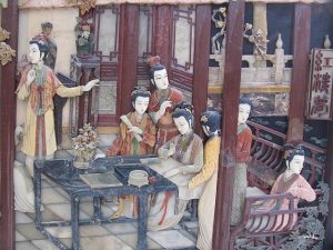 A painting depicting a scene from Dream of the Red Chamber