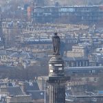 The Melville monument overlooking the Edinburgh skyline