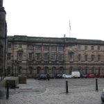 The courtyard outside Parliament Hall in Edinburgh