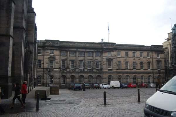 The courtyard outside Parliament Hall in Edinburgh