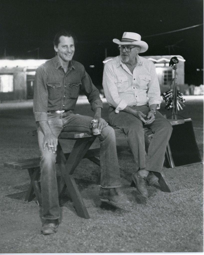 Fig 2: Sam Shepard and Robert Altman on the set of Fool for Love (1985)