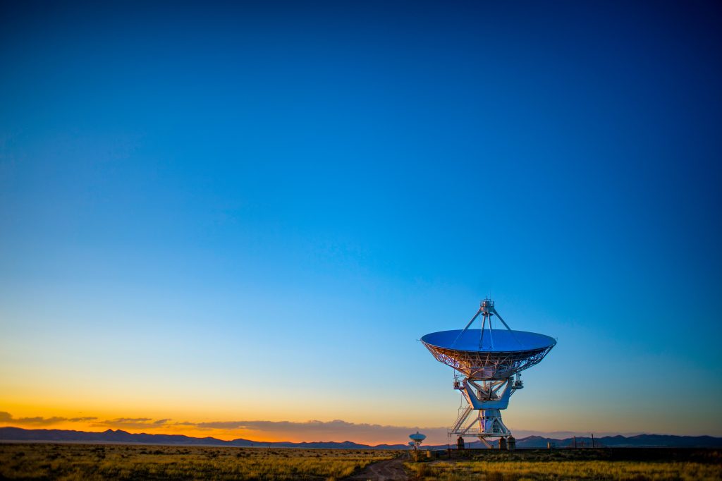 A satellite in a field 