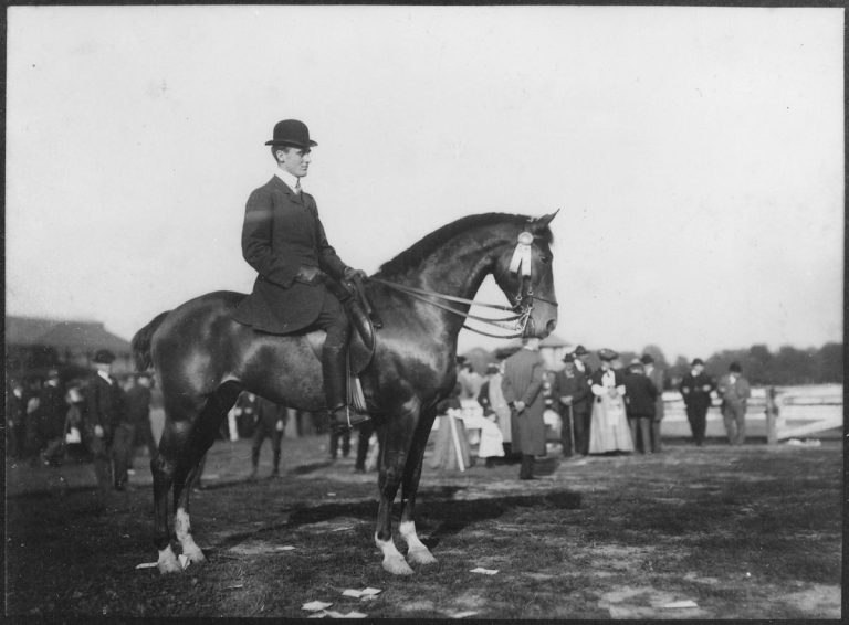 President Franklin D. Roosevelt on on a horse