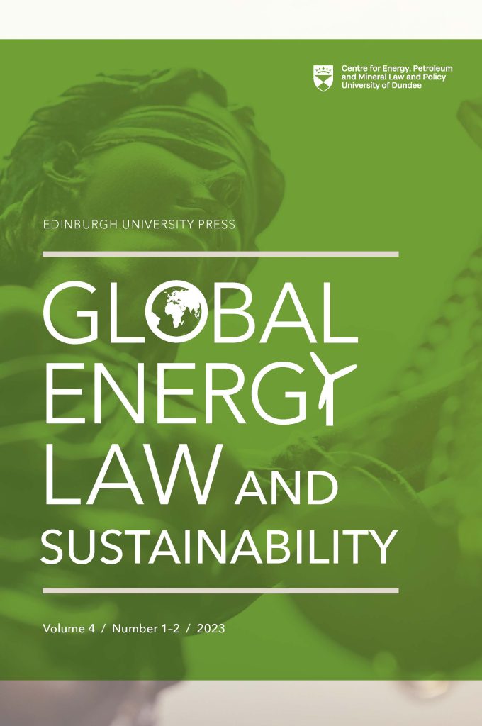 Cover of Global Energy Law and Sustainability