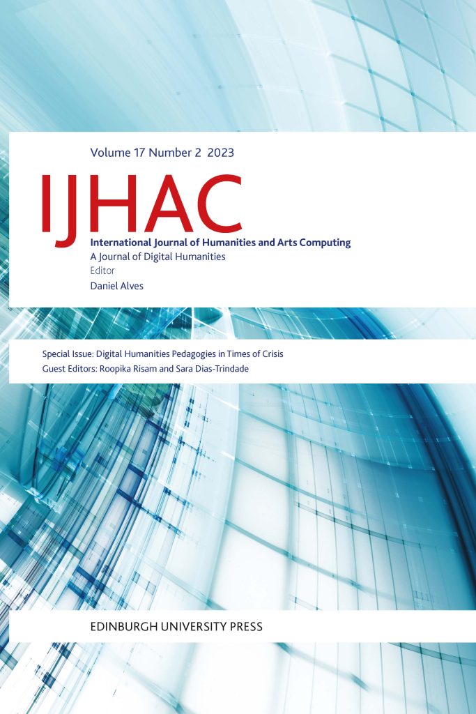 Cover of International Journal of Humanities and Arts Computing