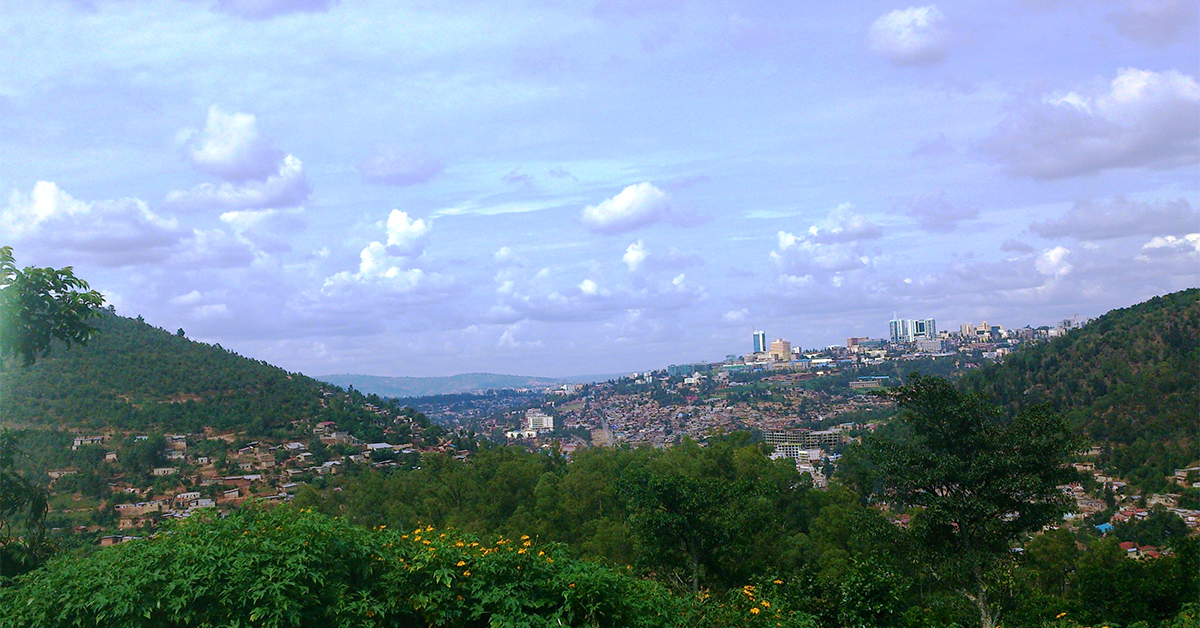 A landscape image of Kigali, the capital of Rwanda
