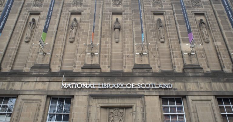 The facade of the National Library of Scotland.