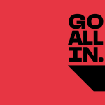 National Year of Reading logo, 'Go All In' on red background.