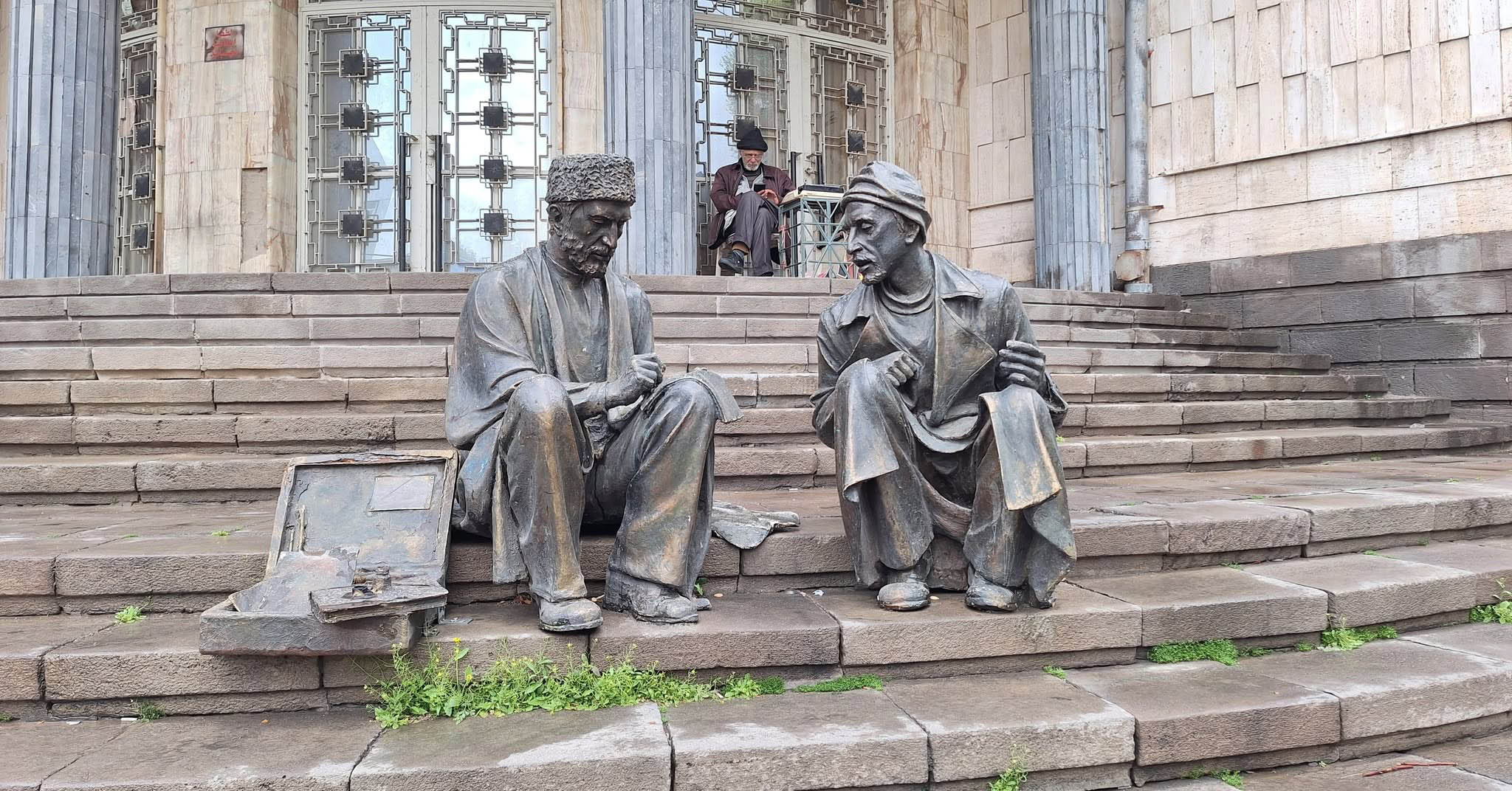 Statue of Writing a Petition by Unis Razmi, in Tabriz, 2025.